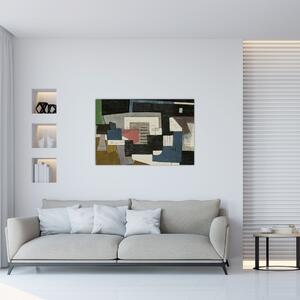 Obraz - Abstrakcia, kubizmus (90x60 cm)