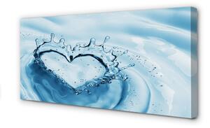 Obraz canvas Vodné kvapky srdce 100x50 cm