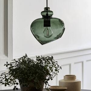 FRANDSEN Grace sklenená závesná lampa Ø21cm zelená