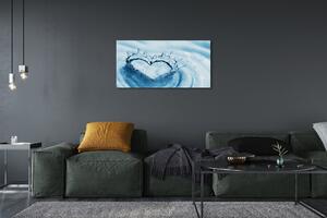 Obraz canvas Vodné kvapky srdce 100x50 cm