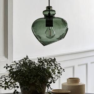 FRANDSEN Grace sklenená závesná lampa Ø30cm zelená