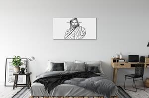 Obraz na plátne Ježiš výkres 100x50 cm
