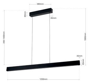 Orion HL 6-1716/120 - LED stmievateľný luster na lanku TARA LED/44W/230V čierny
