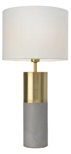 Stolná lampa TURIN Concrete / Gold / White H51