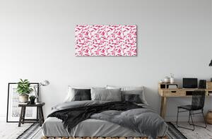 Obraz na plátne ružové vtáky 100x50 cm