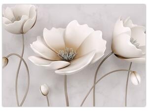 Obraz bielych kvetín (70x50 cm)