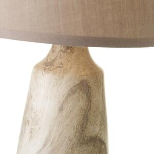 Béžová keramická stolová lampa s textilným tienidlom (výška 28 cm) – Casa Selección