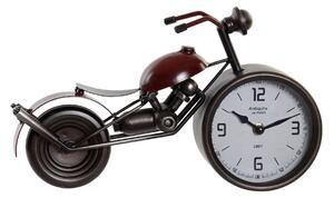 Stolné hodiny Home ESPRIT Červená Kov Sklo Drevo MDF Motocykel Vintage 32,5 x 10 x 18 cm