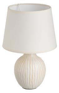 Krémová keramická stolová lampa s textilným tienidlom (výška 28 cm) – Casa Selección