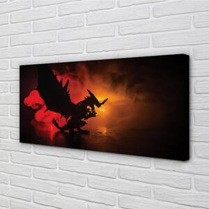 Obraz canvas Čierny drak mraky 100x50 cm