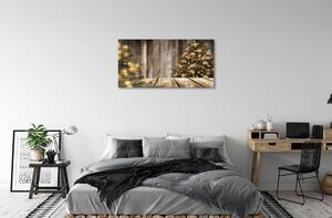 Obraz na plátne Dosky vianočné stromčeky 100x50 cm