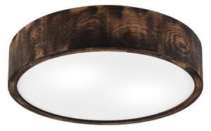 Stropné svietidlo OAK SMOKY 2xE27/15W/230V, pr. 37,5 cm, dub/tmavohnedá