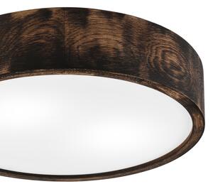 Stropné svietidlo OAK SMOKY 2xE27/15W/230V, pr. 37,5 cm, dub/tmavohnedá