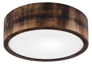 Stropné svietidlo OAK SMOKY 1xE27/15W/230V, pr. 27,5 cm, dub tmavohnedý