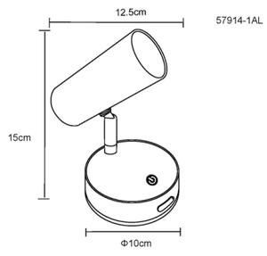Globo 57914-1AL - LED stmievateľné nástenné bodové svietidlo ALLVI LED/0,4W/3,7V 1800 mAh
