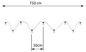 Globo 34090N - LED vonkajší dekoratívny reťazec ALMAGA 10xLED/0,27W/230V 7,5 m I