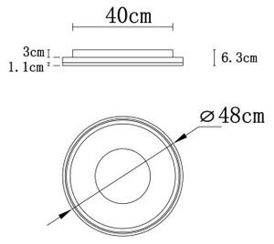Globo 48558-48 - LED stmievateľné stropné svietidlo EILA LED/48W/230V pr.48 cm +