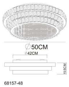 Globo 68157-48 - LED stmievateľné stropné svietidlo KLARA LED/48W/230V pr. 50 cm