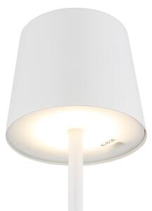 Globo 58482W-LED Stolná lampa VAN. 2W/5V 2200mAh IP44 biela, stmievateľná, nabíj