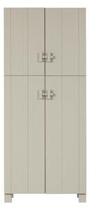 Svetlosivá šatníková skriňa z borovicového dreva 90x210 cm Mees – Basiclabel
