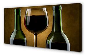 Obraz canvas 2 fľaše poháre na víno 100x50 cm