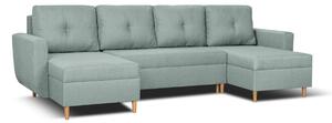 Rohová sedacia súprava s funkciou spania DORIS MAX Mätový