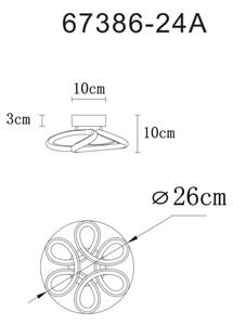 Globo 67386-24A - LED stropné svietidlo MELISAND LED/24W/230V pr. 26 cm čierne