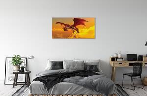 Obraz canvas Zamračené oblohy drak 100x50 cm