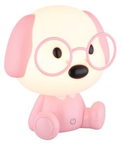 Globo 21761P - LED stmievateľná detská nočná lampa PUPPY 1W/5V 500 mAh ružová