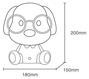 Globo 21761B - LED stmievateľná detská lampička PUPPY 1W/5V 500mAh modrá