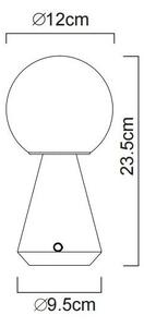 Globo 21029S - LED stmievateľná nabíjacia stolná lampa SORA 1,5W/5V 1800 mAh čie