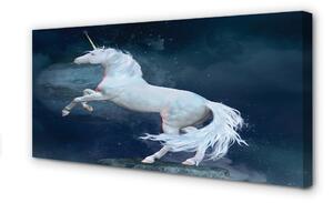 Obraz canvas Unicorn planét sky 100x50 cm