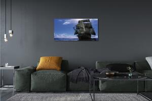 Obraz canvas Morská oblačnosti loď 100x50 cm