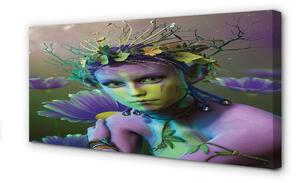 Obraz canvas Elf žene kvety 100x50 cm