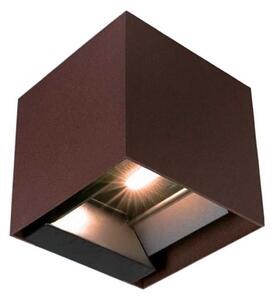 LED solárne nástenné svietidlo senzor LED/9W/3,7V 3000-5000K IP65 hnedá