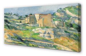 Obraz canvas Art maľoval dom na kopci 100x50 cm