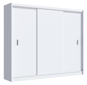 Šatní skriňa SAPHIRA 250x215 cm s posuvnými dverami, biela