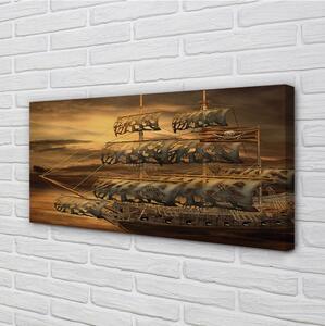 Obraz canvas morská loď mraky 100x50 cm