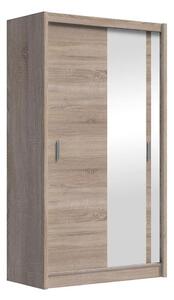 Šatní skriňa so zrkadlom SABRINA 150x215 cm dub sonoma
