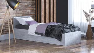 Posteľ 90x200 cm s matracom a úložným priestorom SPART1 Beton