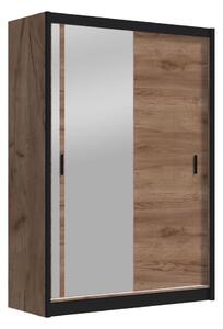 Šatní skriňa so zrkadlom SABRINA 150x215 cm dub craft