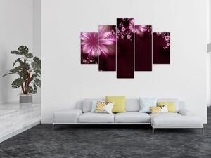 Obraz abstrakcie - kvety (150x105 cm)