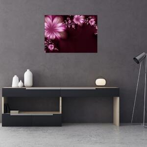 Obraz abstrakcie - kvety (70x50 cm)