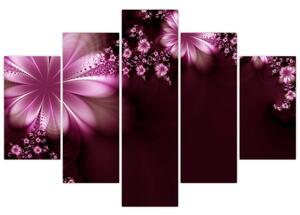Obraz abstrakcie - kvety (150x105 cm)