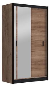Šatní skriňa so zrkadlom SABRINA 120x215 cm dub craft