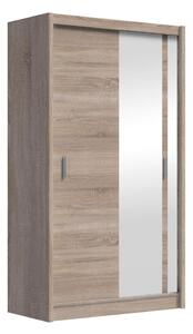 Šatní skriňa so zrkadlom SABRINA 120x215 cm dub sonoma