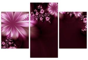 Obraz abstrakcie - kvety (90x60 cm)