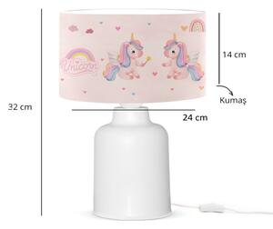 Detská lampička CANDY 1xE27/40W/230V ružová/biela