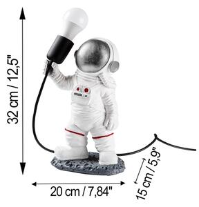 Detská lampička ASTRONAUT 1xE27/40W/230V strieborná/biela