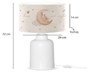 Detská lampička CANDY 1xE27/40W/230V biela/béžová